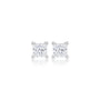 4 Ct Princess Cut Diamond Solitaire Ear Studs, an imposing pair with fiery, architectural lines