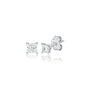 6 Ct Princess Cut Diamond Solitaire Ear Studs, opulent statement studs in front view