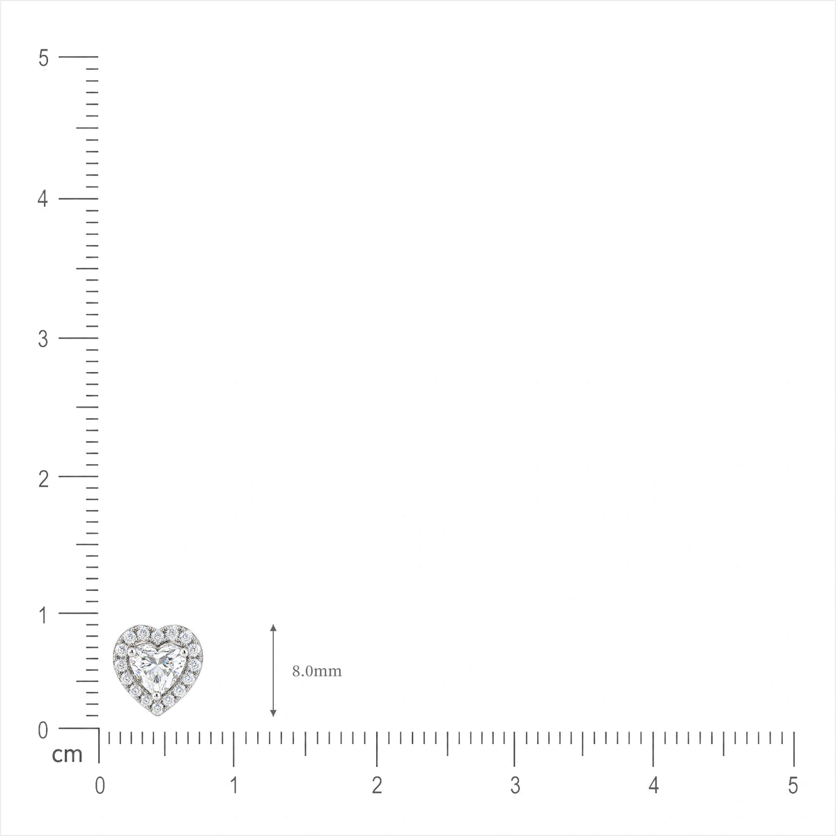 Women wearing 1 Ct Heart Cut Diamond Halo Ear Studs