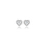 1.5 Ct Heart Cut Diamond Halo Ear Studs by Fortune Jewellery