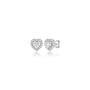 2 Ct Heart Cut Diamond Halo Ear Studs by Fortune