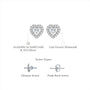 Bridal 4 Ct Heart Cut Diamond Halo Ear Studs