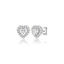 8 Ct Heart Cut Diamond Halo Ear Studs by Fortune