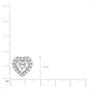 Lab grown 10 Ct Heart Cut Diamond Halo Ear Studs by Fortune