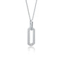 Trendy paper clip diamond pendant for office wear