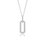 Beautiful diamond trendy paper clip diamond pendant for women