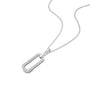Trendy paper clip diamond pendant valentine gift for women

