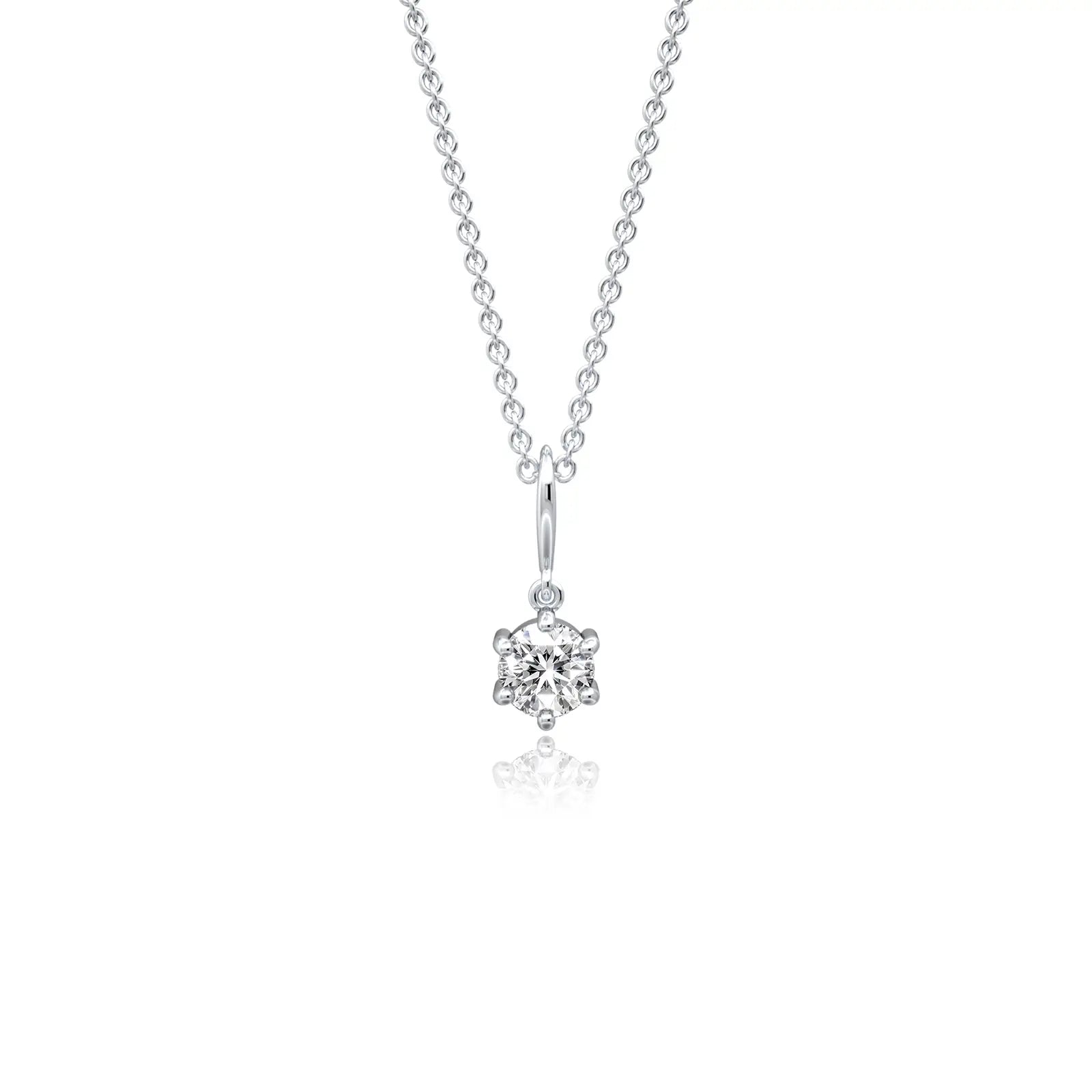 0.25 Ct classic solitaire diamond pendant for office wear