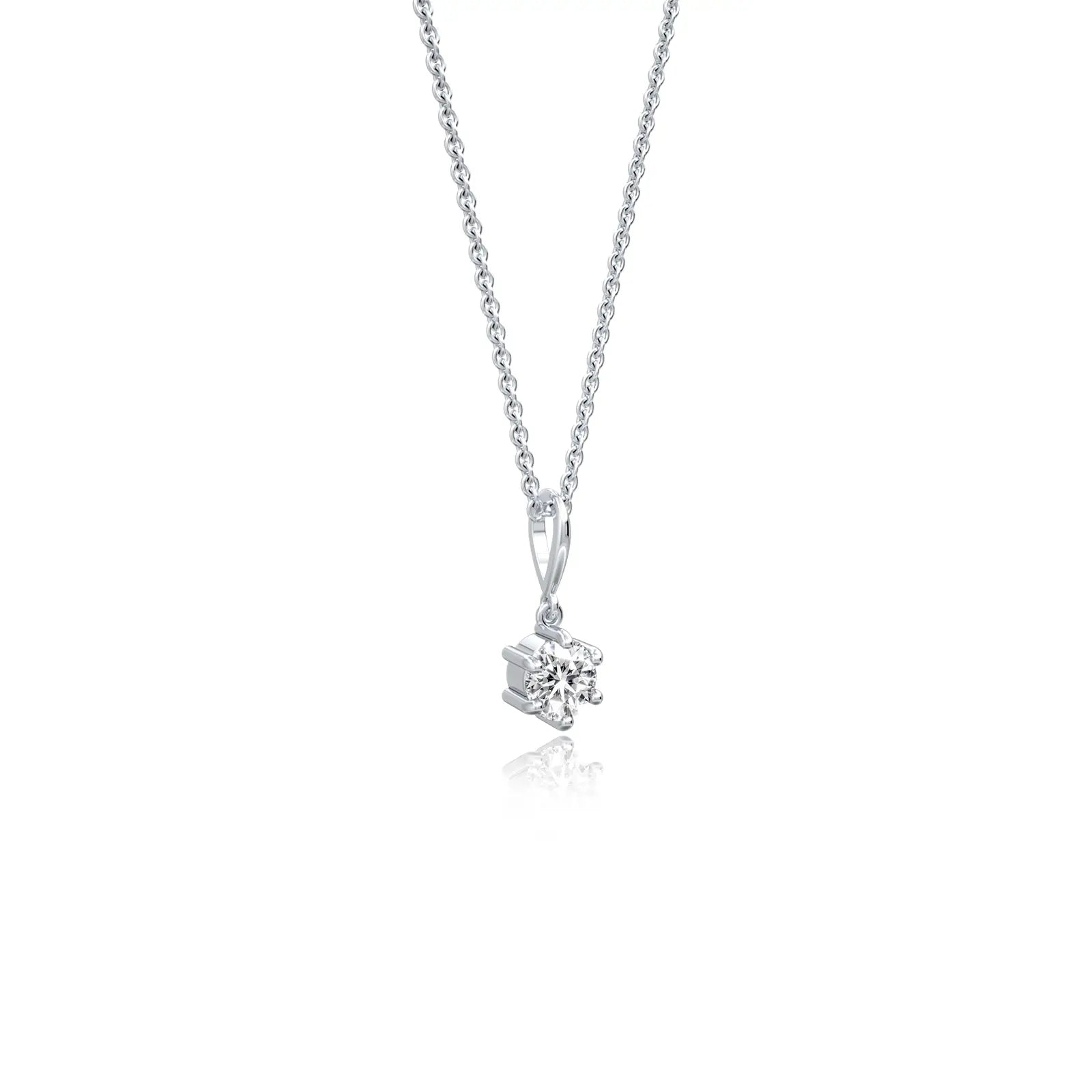 0.25 Ct classic solitaire diamond pendant valentine gift for women
