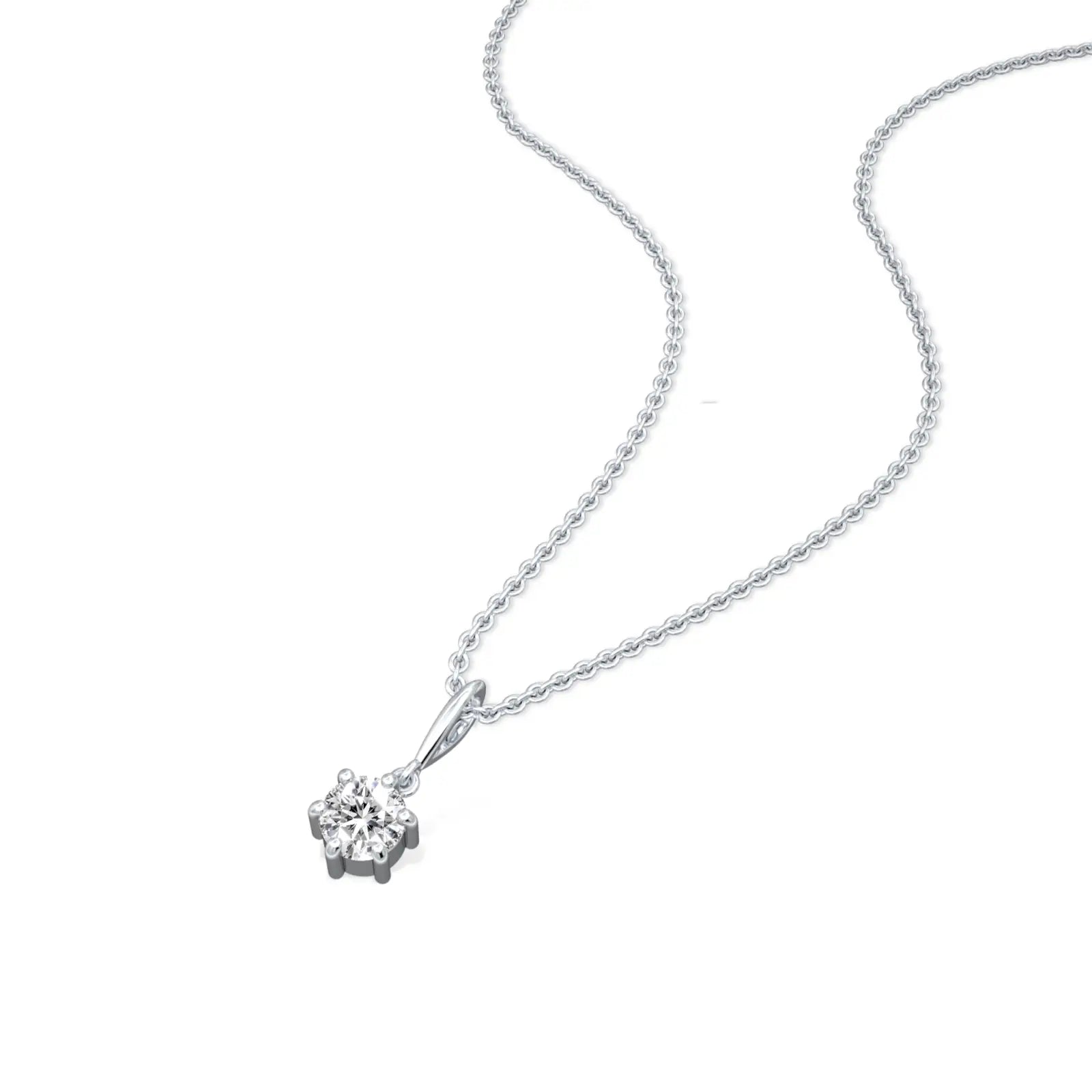 Beautiful diamond 0.25 ct classic solitaire diamond pendant