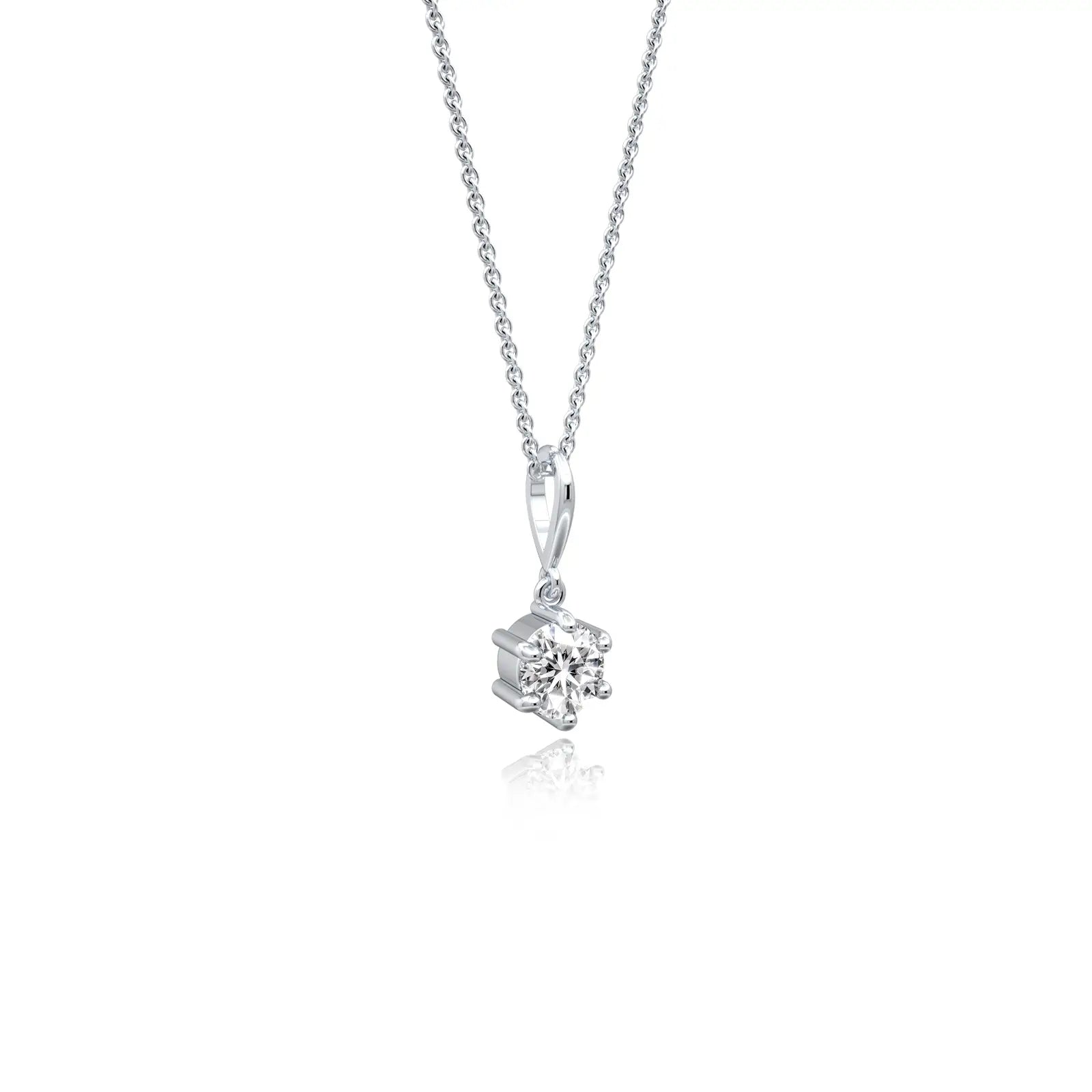 0.50 ct classic solitaire diamond pendant for office wear