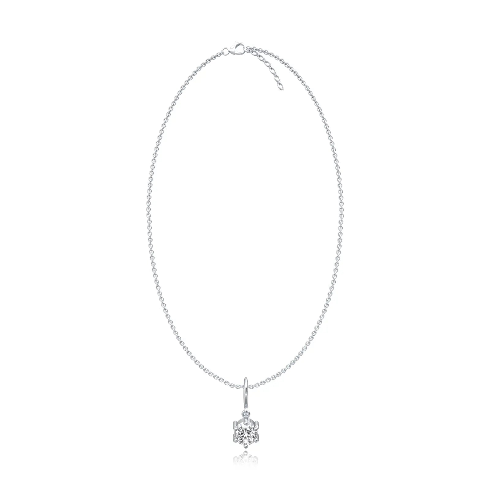 Trendy 0.50 ct classic solitaire diamond pendant for office wear