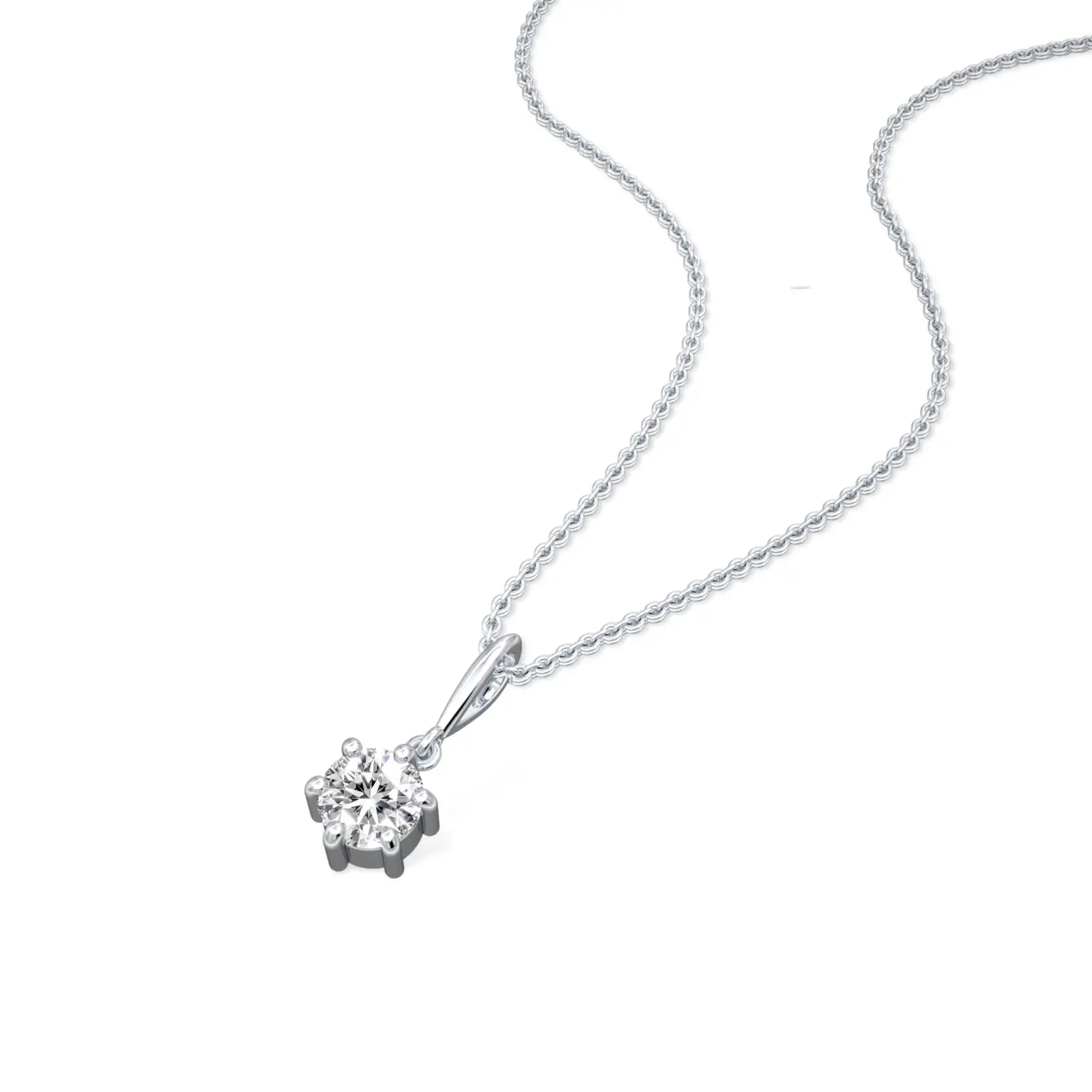 Unique 0.50 ct classic solitaire diamond pendant