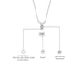 White gold descriptive image of june birthstone pear shaped mother of pearl and diamond pendant