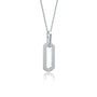 Paper clip diamond pendant