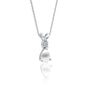 Fortune june birthstone pear shaped mother of pearl and diamond pendant
