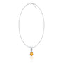 Forever yours november birthstone pear-shaped citrine and diamond pendant