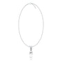 Unique june birthstone pear shaped mother of pearl and diamond pendant