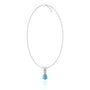 A masterpiece december birthstone pear-shaped turquoise and diamond pendant