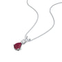 January birthstone pear shaped garnet and diamond pendant