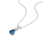 September birthstone pear-shaped london blue topaz and diamond pendant your month your brilliance