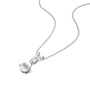 June birthstone pear shaped mother of pearl and diamond pendant for office wear
