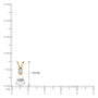 Yellow gold scale image of june birthstone pear shaped mother of pearl and diamond pendant