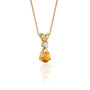 November birthstone pear-shaped citrine and diamond pendant timeless elegance in every facet