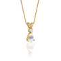 Trendy june birthstone pear shaped mother of pearl and diamond pendant