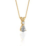 April birthstone pear shaped white topaz and diamond pendant for women