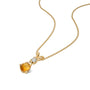 november birthstone pear-shaped citrine and diamond pendant your month your power