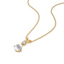 Regular wear june birthstone pear shaped mother of pearl and diamond pendant