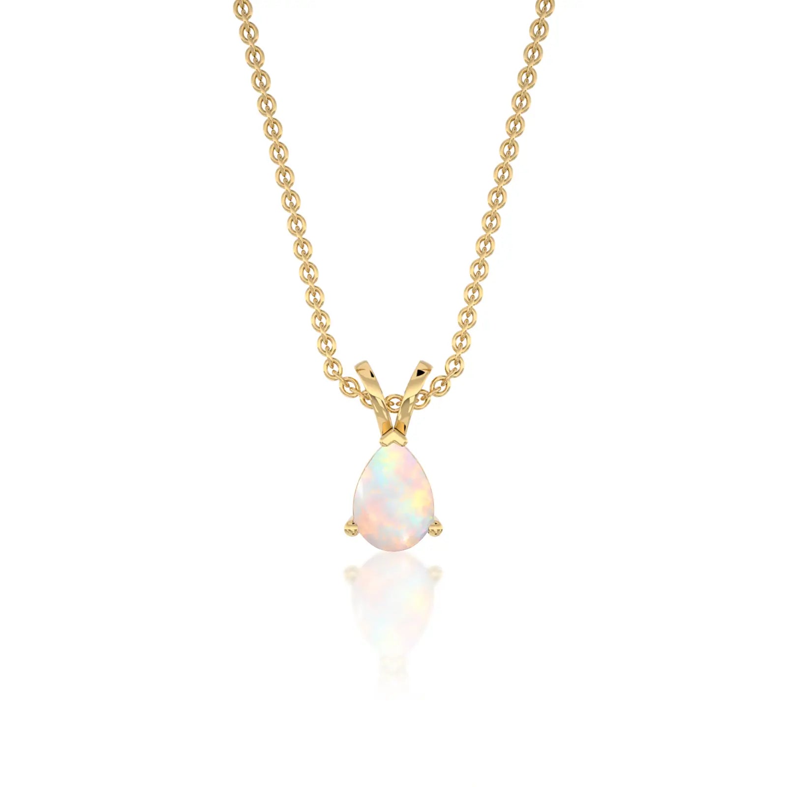 Fortune october birthstone classic opal drop pendant