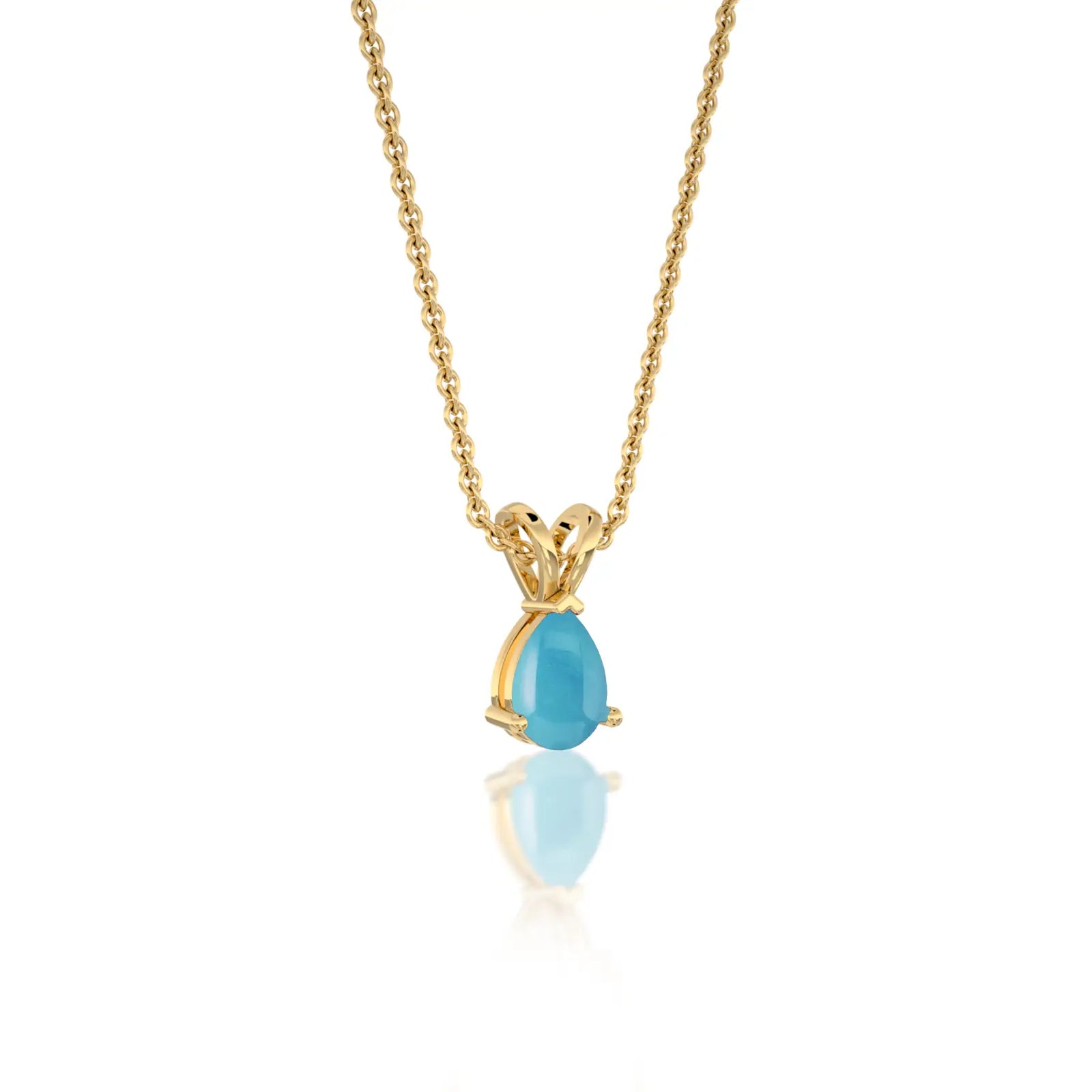 December birthstone classic turquoise drop pendant