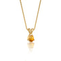 November birthstone classic citrine drop pendant