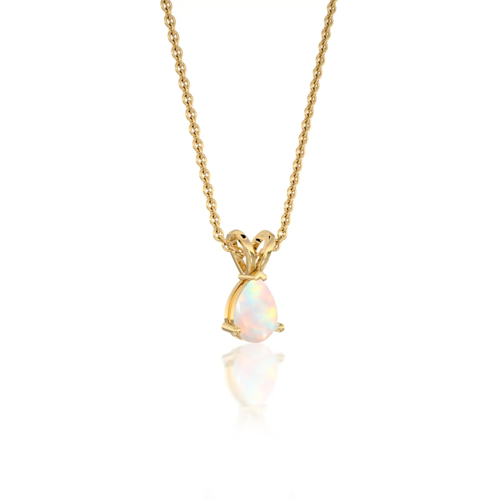 October birthstone classic opal drop pendant