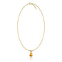 November birthstone classic citrine drop pendant for office wear