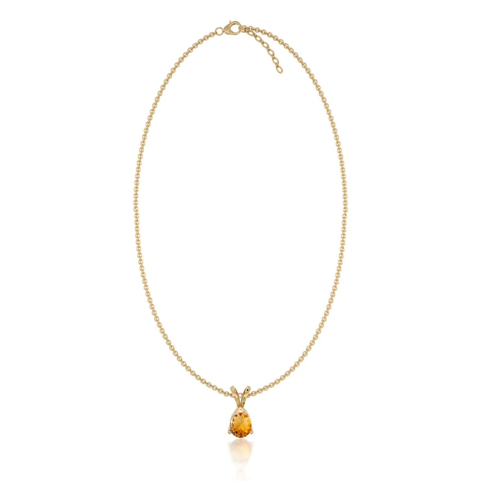 November birthstone classic citrine drop pendant for office wear