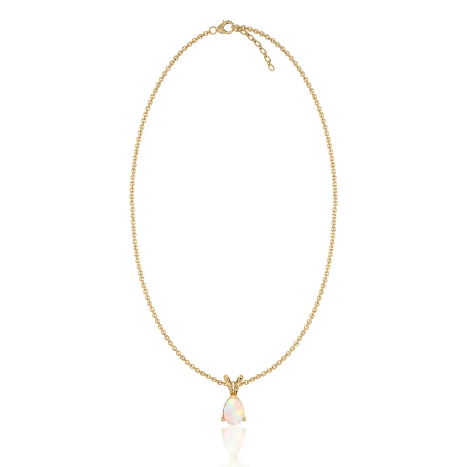 Trendy october birthstone classic opal drop pendant