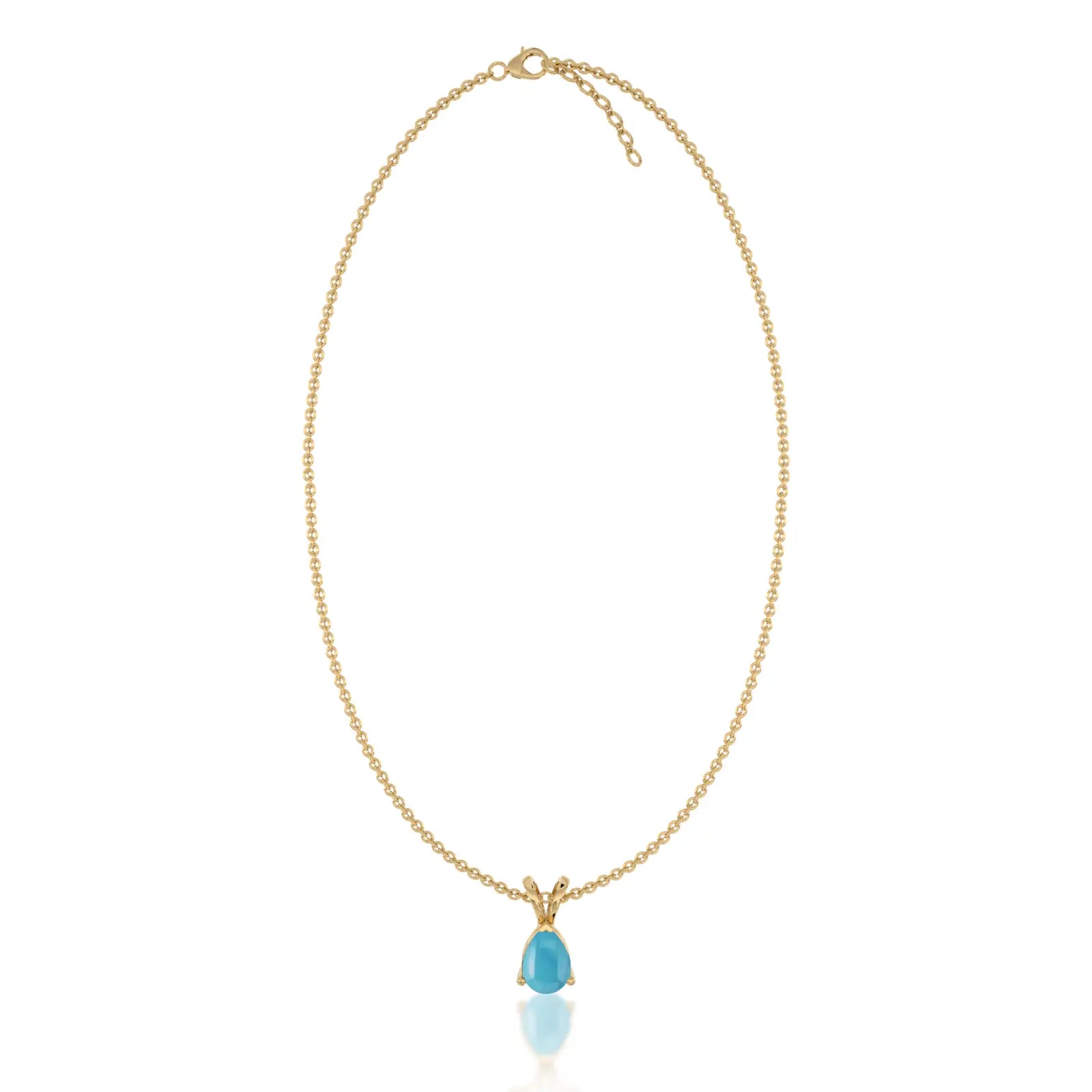 December birthstone classic turquoise drop pendant for office wear