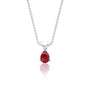 Fortune july birthstone classic opaque ruby drop pendant