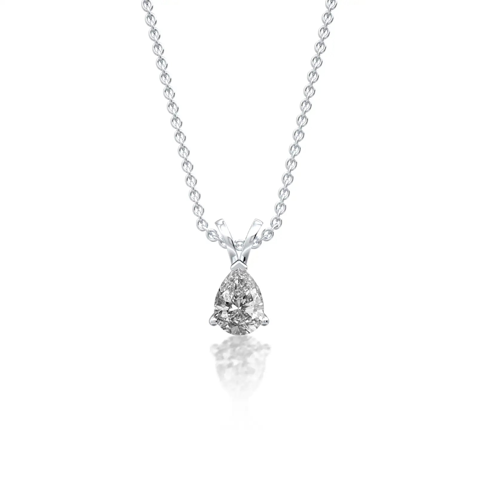Fortune april birthstone classic white topaz drop pendant