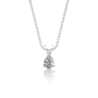 Fortune april birthstone classic white topaz drop pendant
