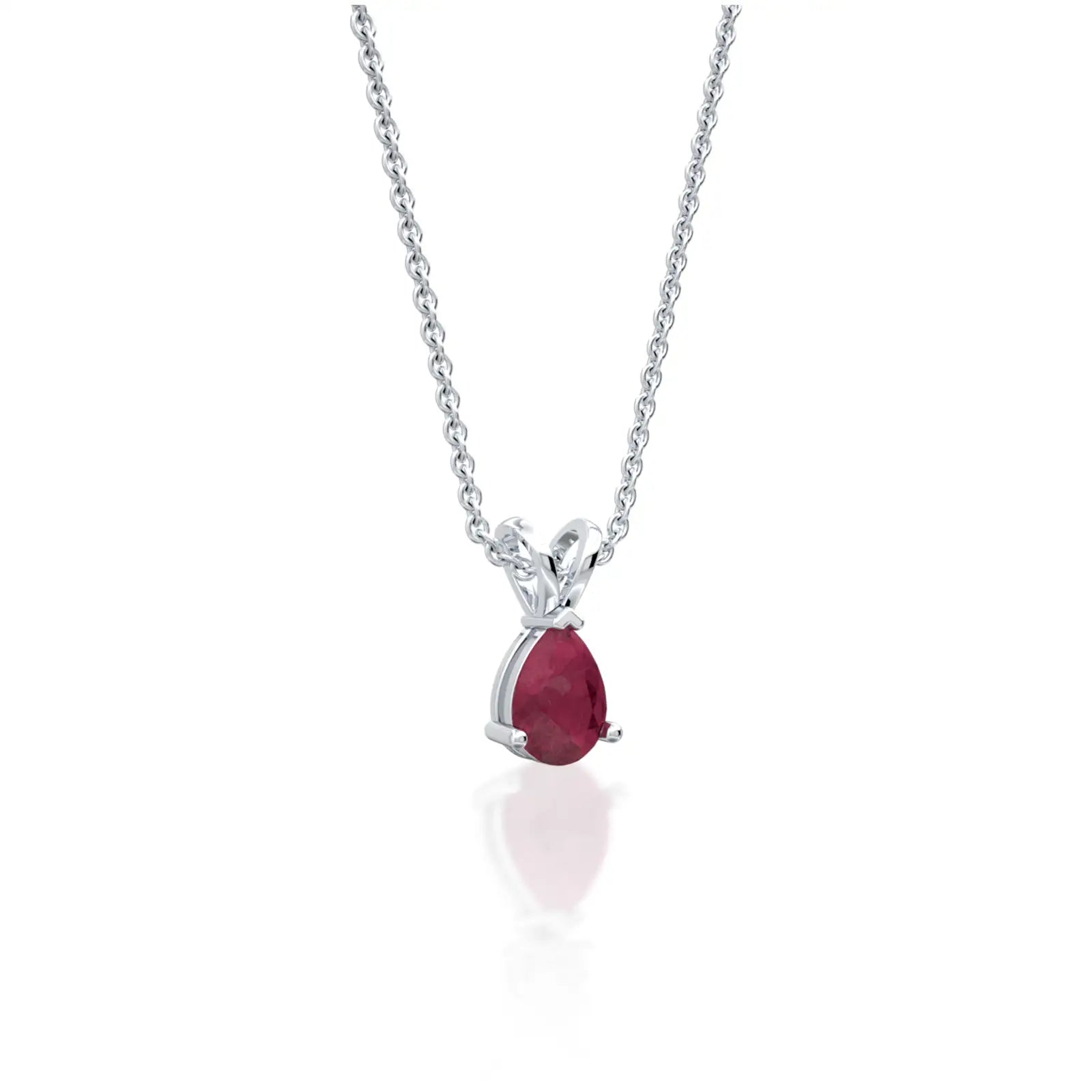 January birthstone classic garnet drop pendant