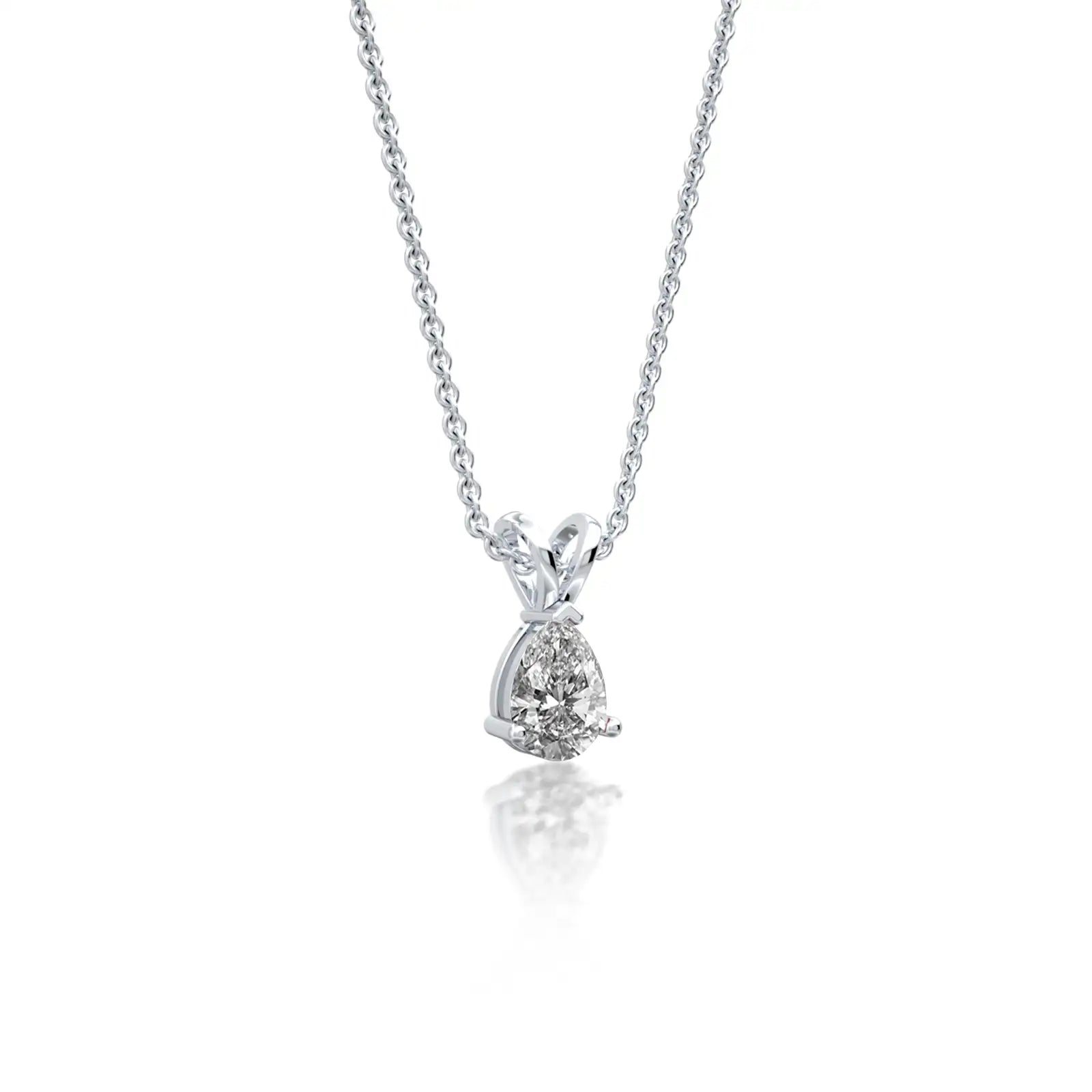 April birthstone classic white topaz drop pendant