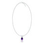 Unique february birthstone classic amethyst drop pendant