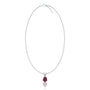 January birthstone classic garnet drop pendant for office wear