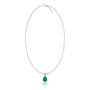 Unique may birthstone classic green agate drop pendant