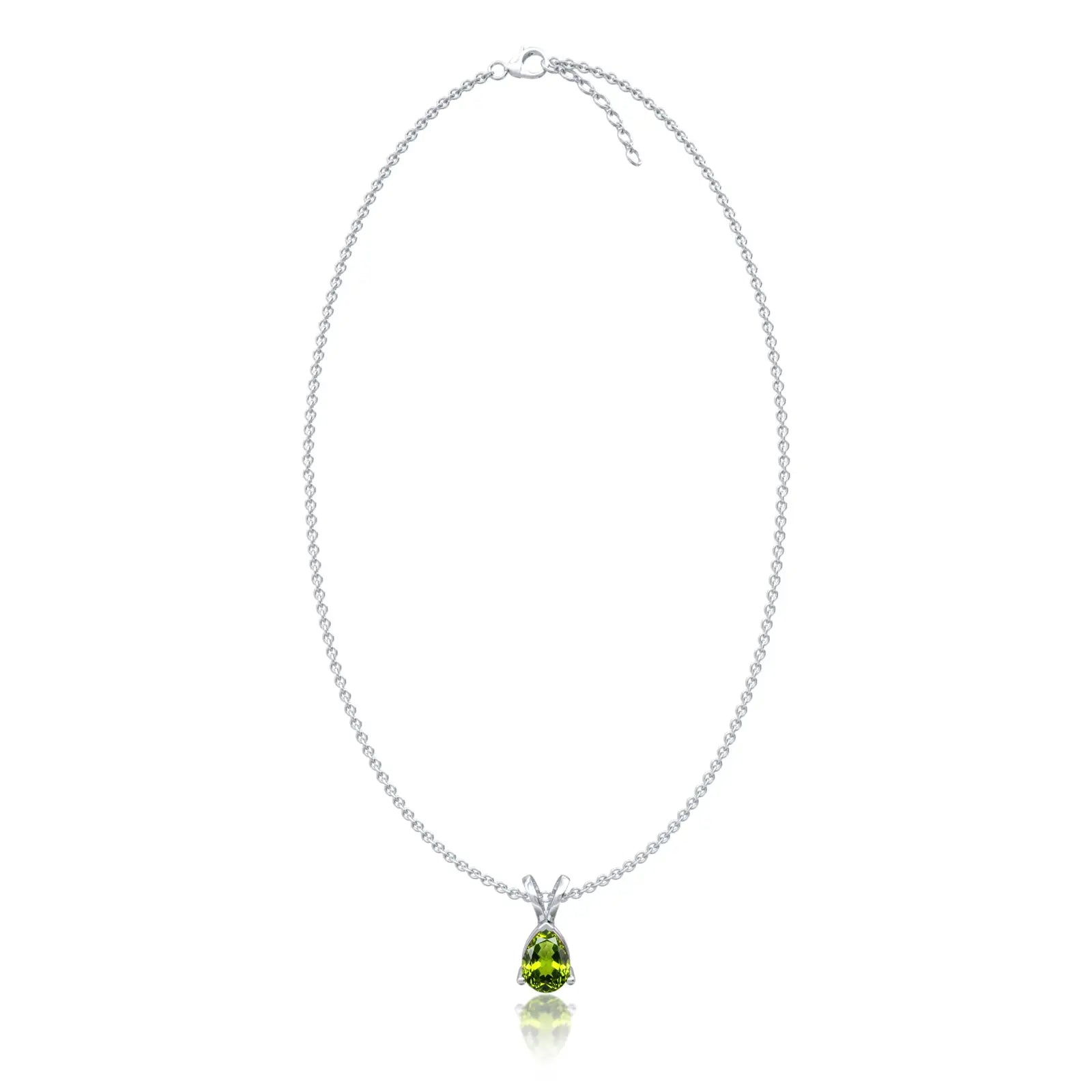Unique august birthstone classic peridot drop pendant