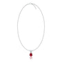 Unique july birthstone classic opaque ruby drop pendant